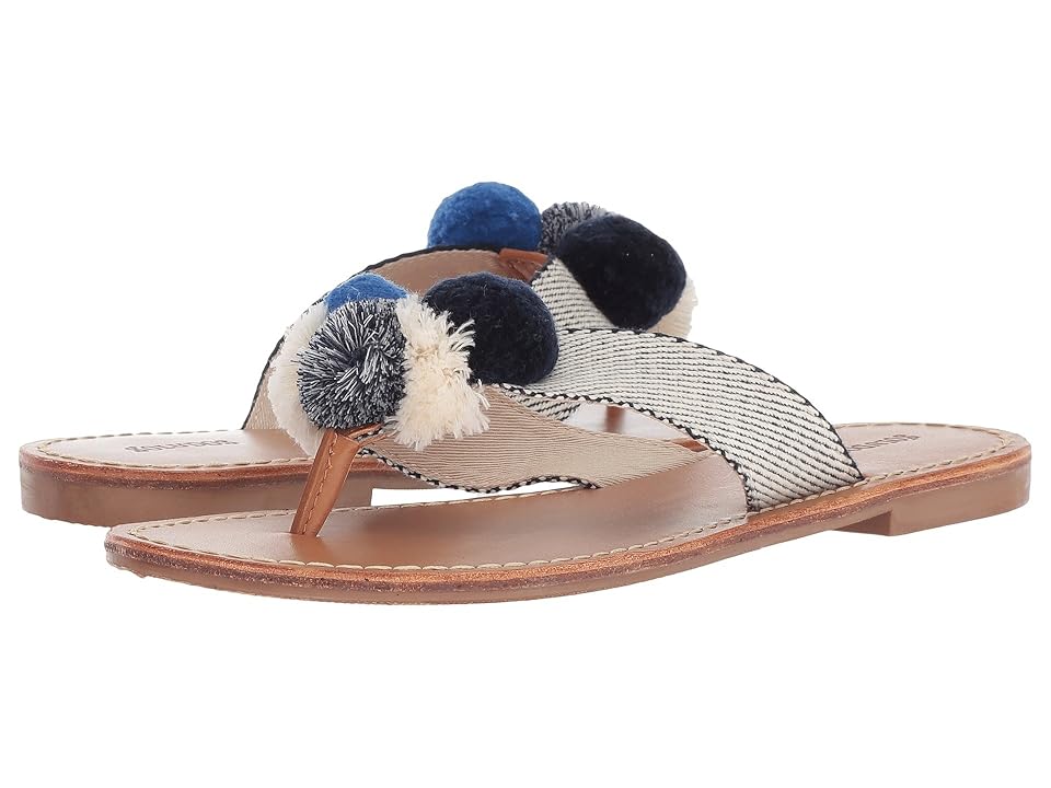 

Soludos Capri Pom Pom Sandal (Navy/Natural) Women's Sandals