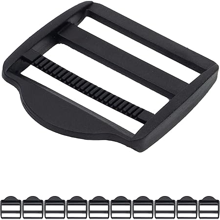AERZETIX - Lot De 12 Boucles De Réglage Coulissantes Plates Rectangulaires Passant 40 Mm Couture Creations Manuelles Ceintur
