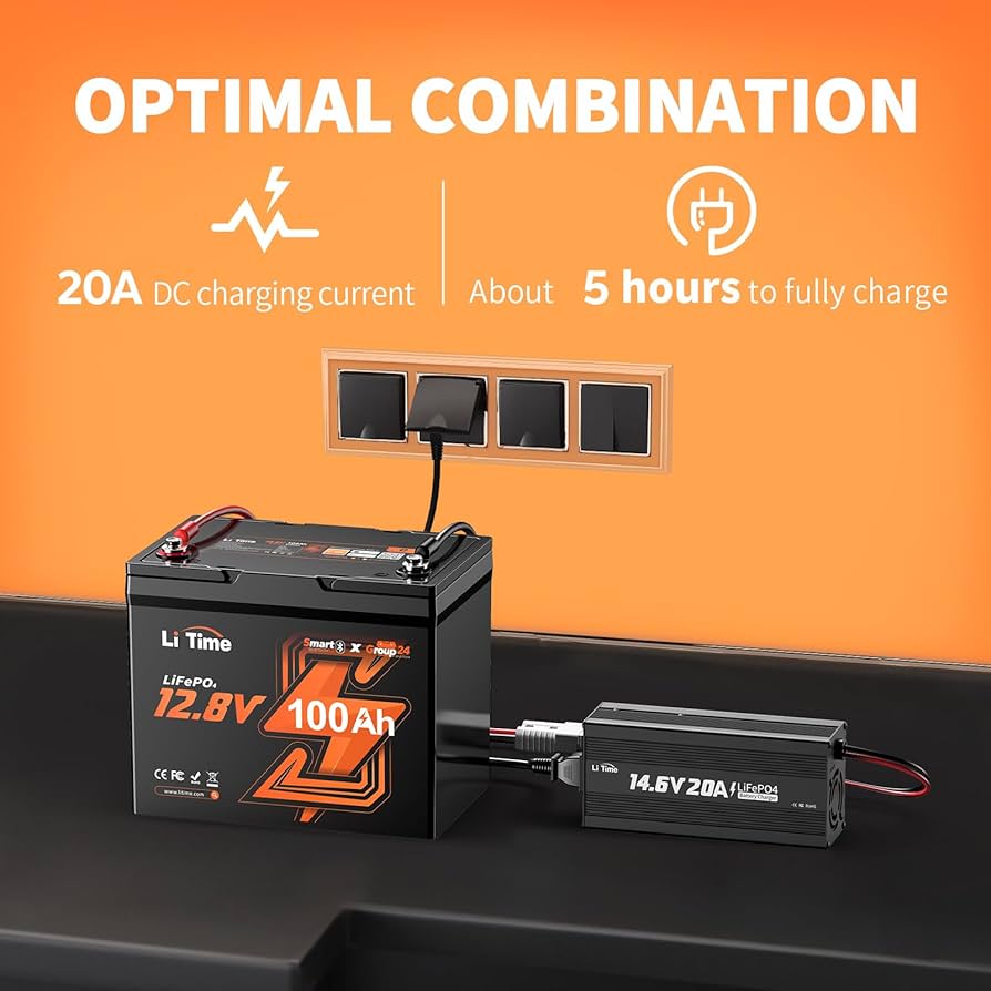 Amazon.com: LiTime 12V 100Ah Group 24 Bluetooth LiFePO4
