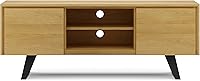 Vista 4 de SIMPLIHOME Lowry - Soporte de TV industrial moderno de 63 pulgadas de ancho en chapa de roble de madera maciza real para televisores de hasta 70