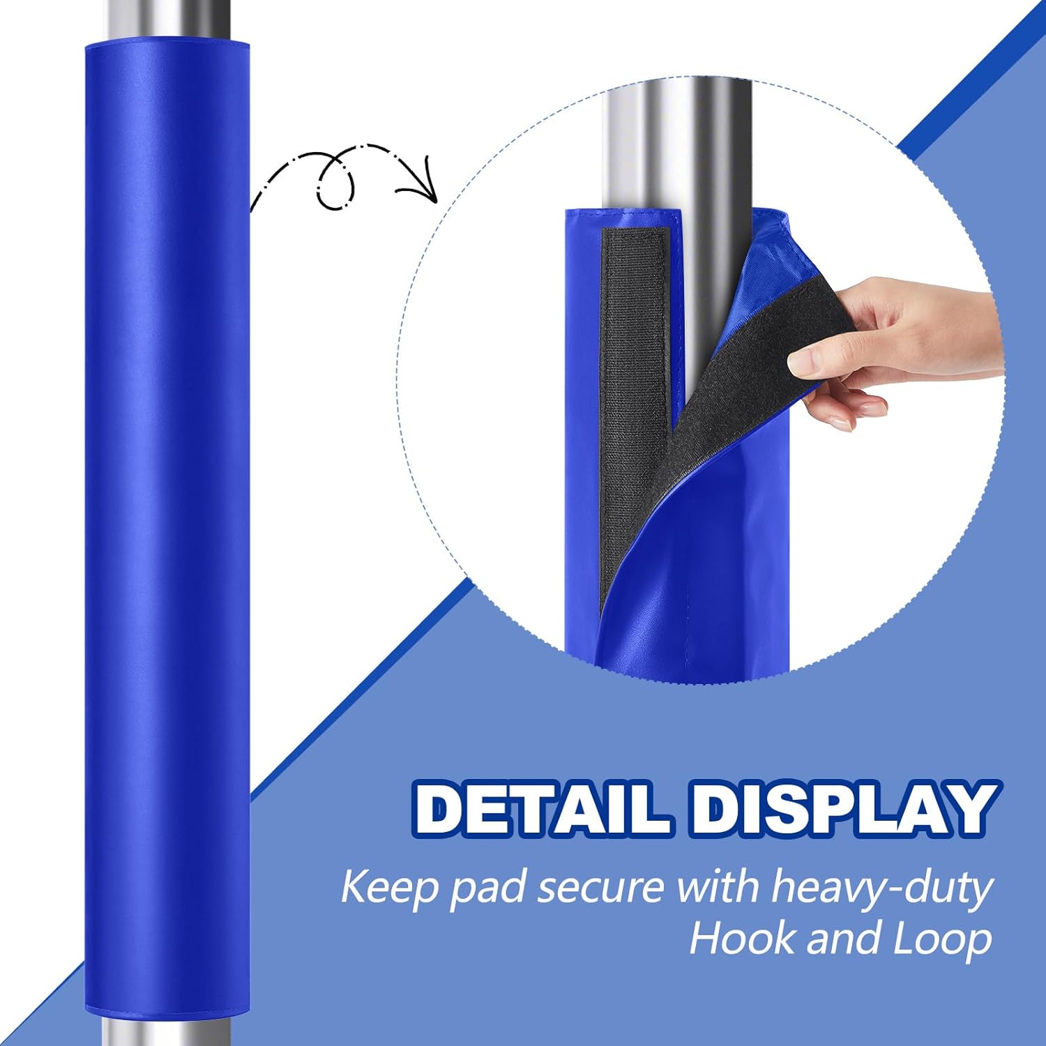 3.5" Basketball Pole Pads 47.2" Tall Basketball Pole Paddings Weather Resistant Waterproof Garage All Weather Pad for Player Protection and Safety