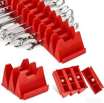 60 pcs Magnetic Modular Wrench Organizers for Tool Drawers - Wrench Rack with Metric&SAE Labels,Tool Storage Set Wrench Holder,Festival for Father and Boyfriend