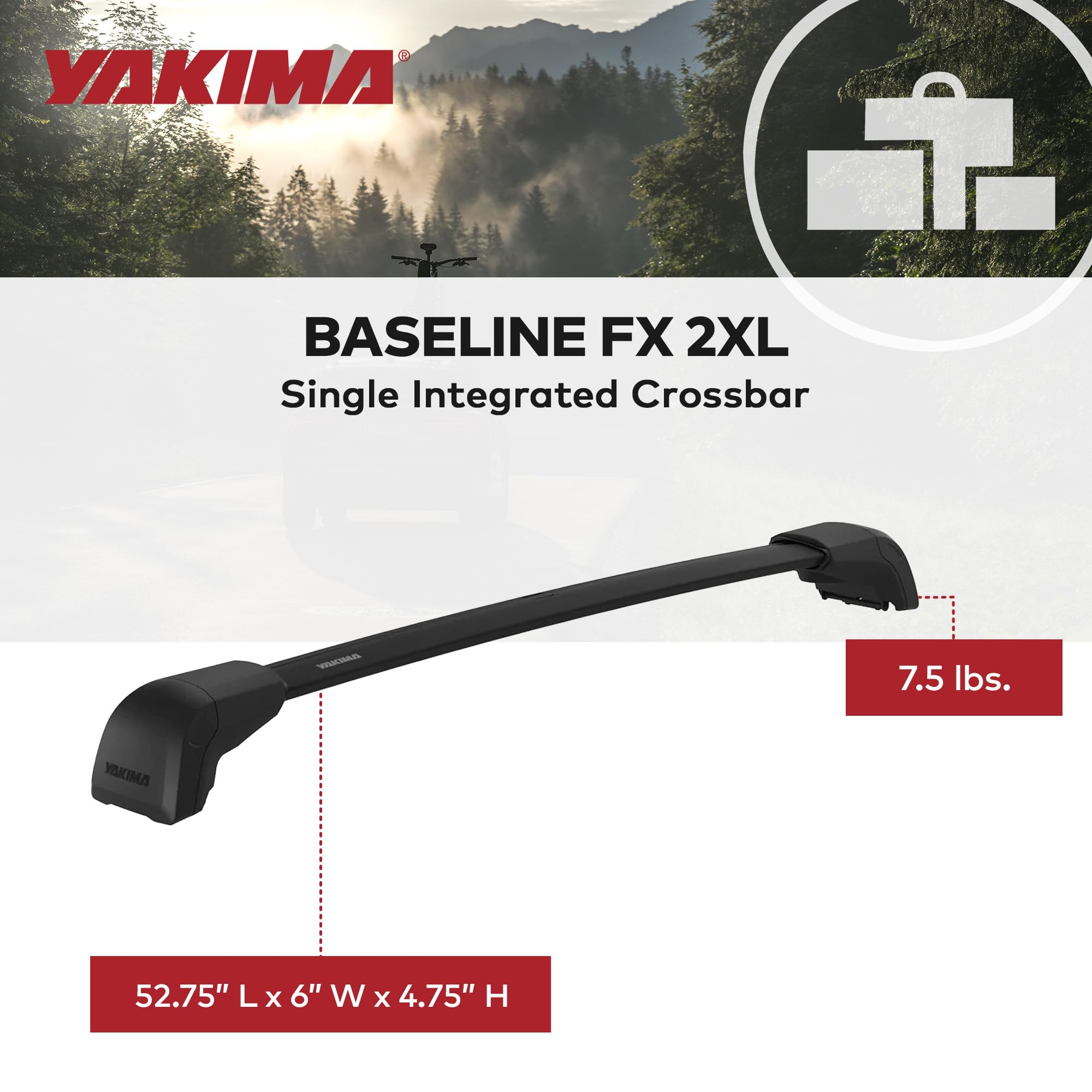 YAKIMA, Baseline FX Système de rack pour toit nu Taille XL