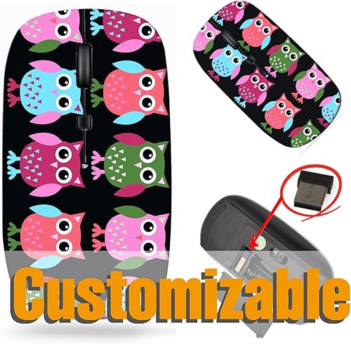 Miniatura 9 de maizi Slim Wireless Mouse for Computer Laptop PC Chromebook MacBook, Slim Wireless Mice Image ID 10598493 French Bulldog Puppy Portable 2.4G USB