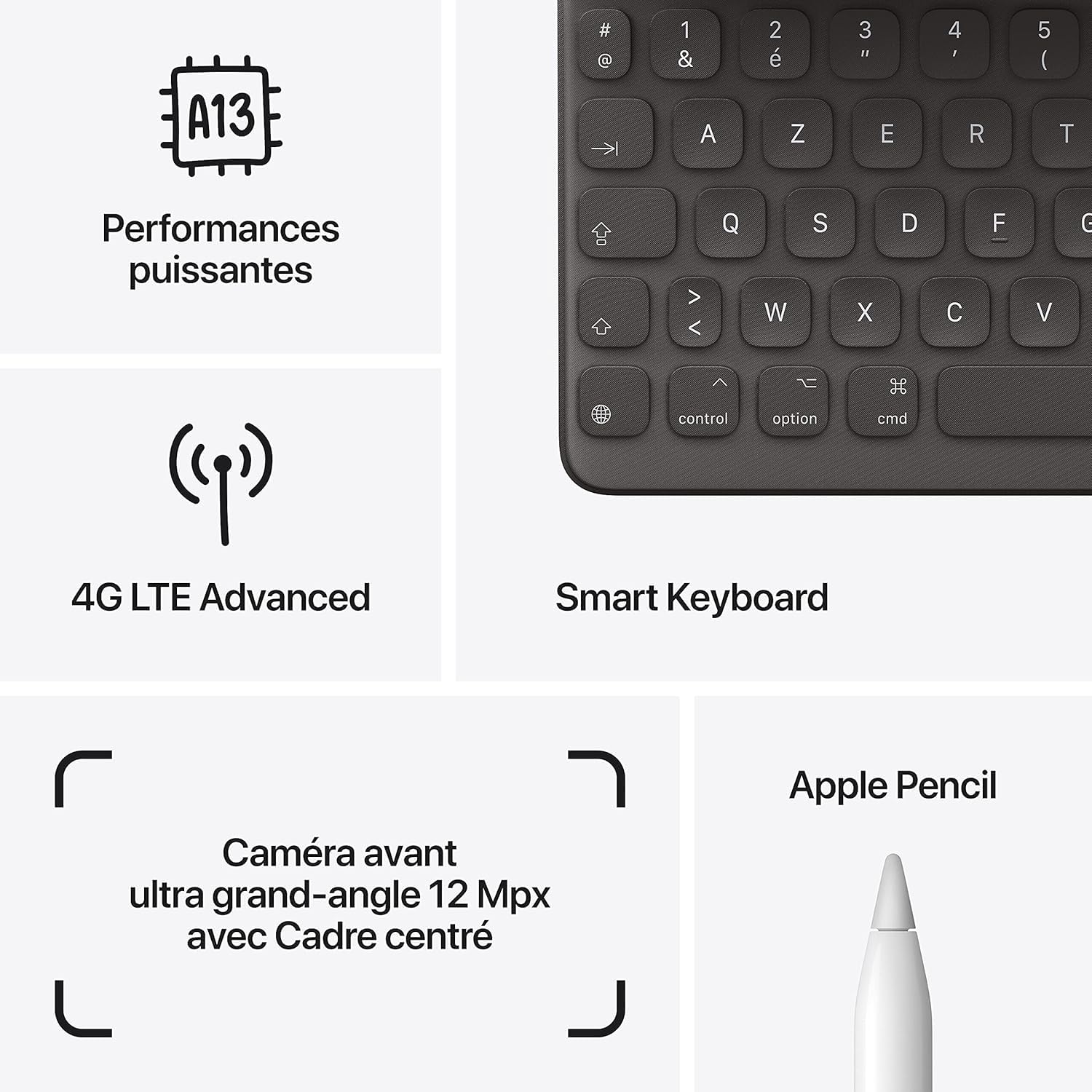 Apple 2021 iPad (10,2-Pouces, Wi-FI + Cellulaire, 256 Go) Argent (Reconditionné)