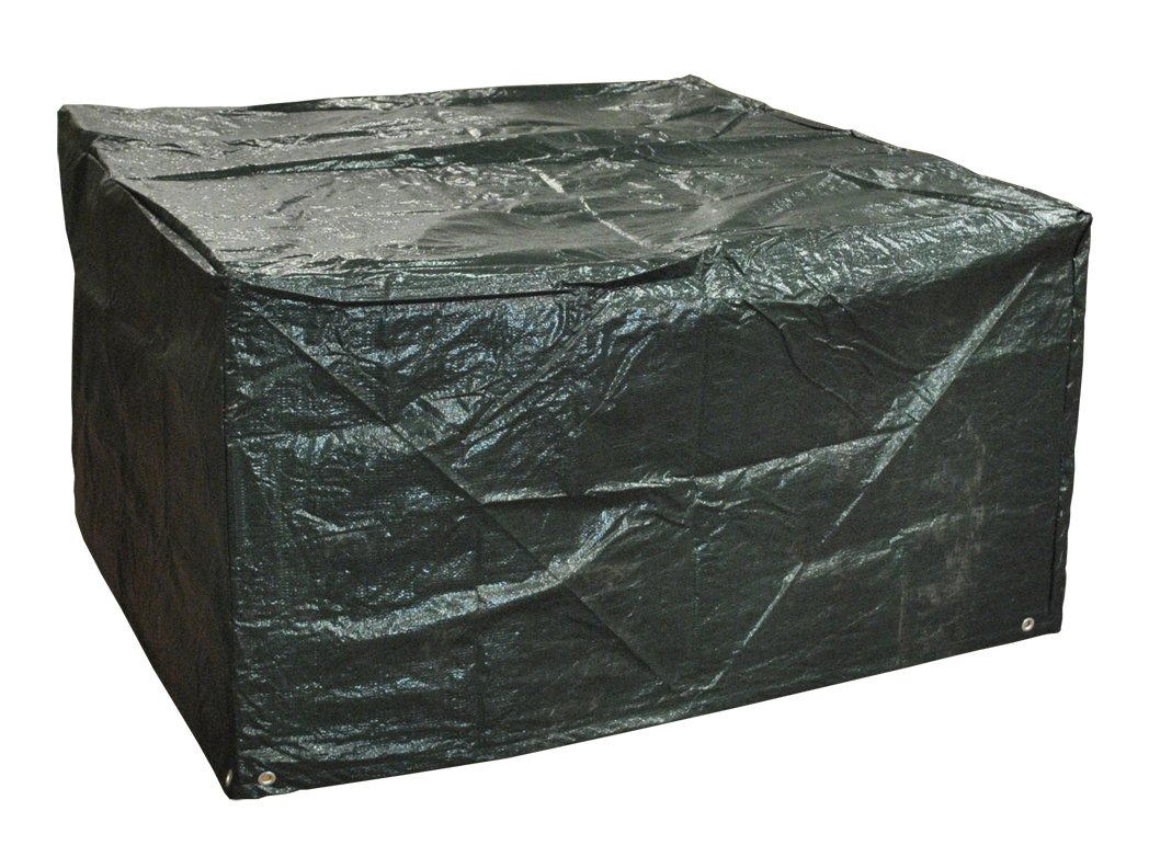 Selections Green Large 4 Seater Rattan Cube Garden Furniture Waterproof Cover In (1.35M)