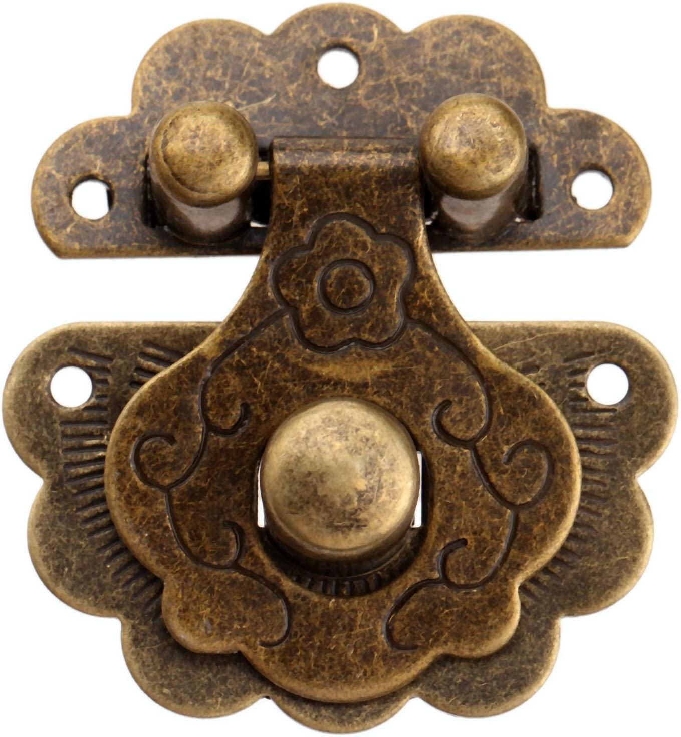 Nvsfzgiyg One Color Antique Hinges,Bronze Decorative,Wooden Box Hinge,1Pc 40 * 36Mm Hasp Latch Lock Jewelry Chest Clasp Hardware Tools Butt