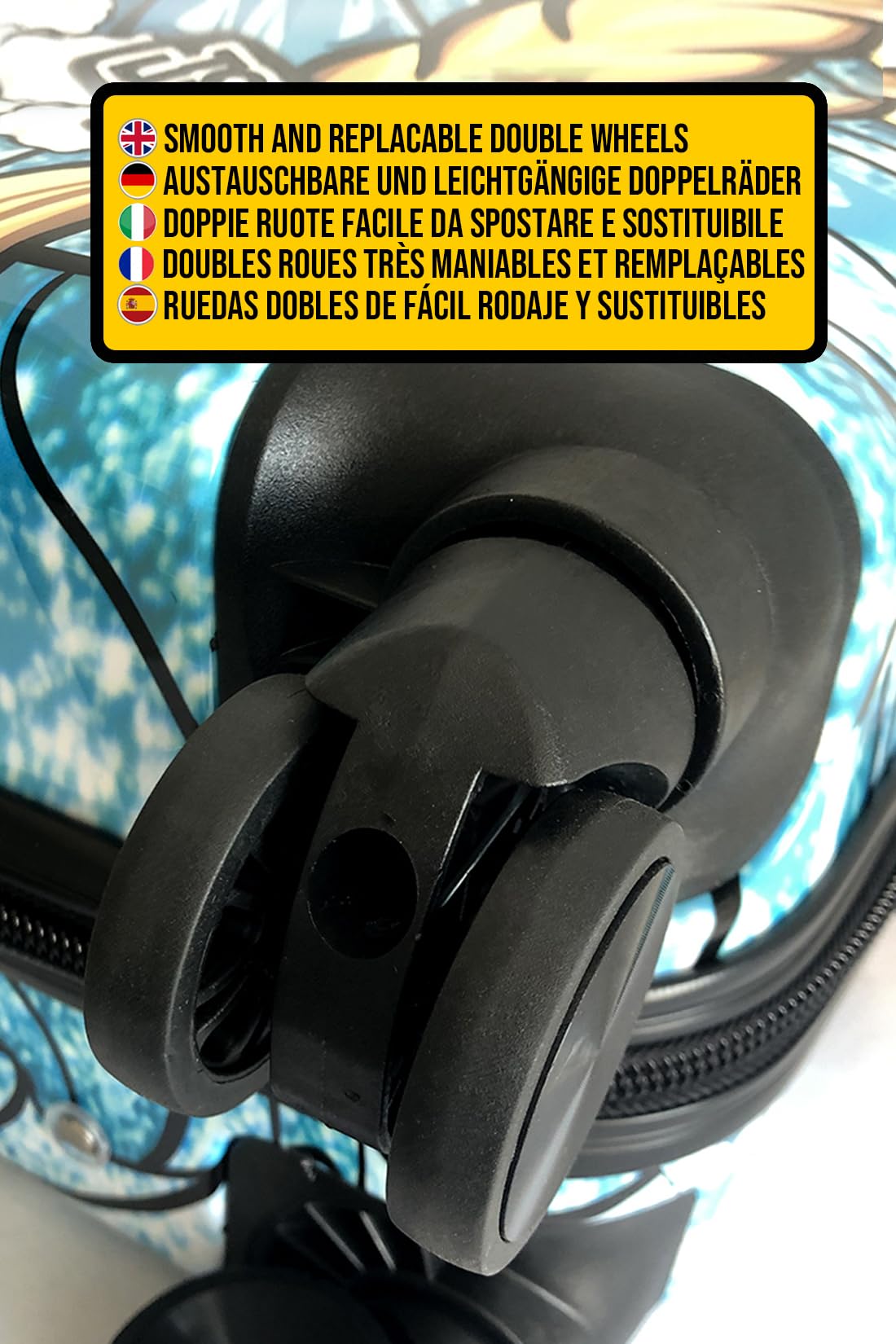 TOKYOTO - Maleta de Cabina Juvenil Infantil Niños Niñas Fans de Superhéroes Comics Dibujos Animados Trolley Equipaje Mano Cargador USB 10000mAh 55x35x20 cm | Maleta Rígida Ruedas Dobles White Soldier