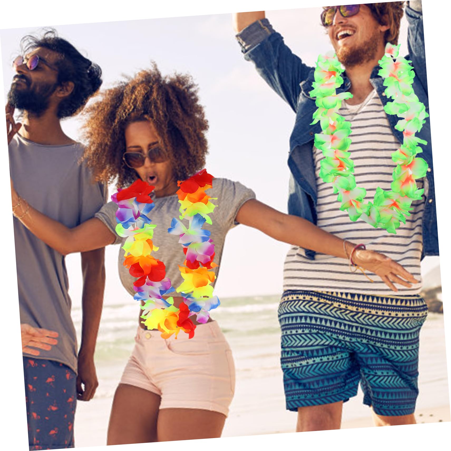 MAGICLULU 2 Set Di Ghirlande Di Fiori in Stile Tropicale Decorazioni Per Feste Di Ballo Hawaiane Hula-hula Spettacoli Di Cheerleader 12 Pezzi * 2