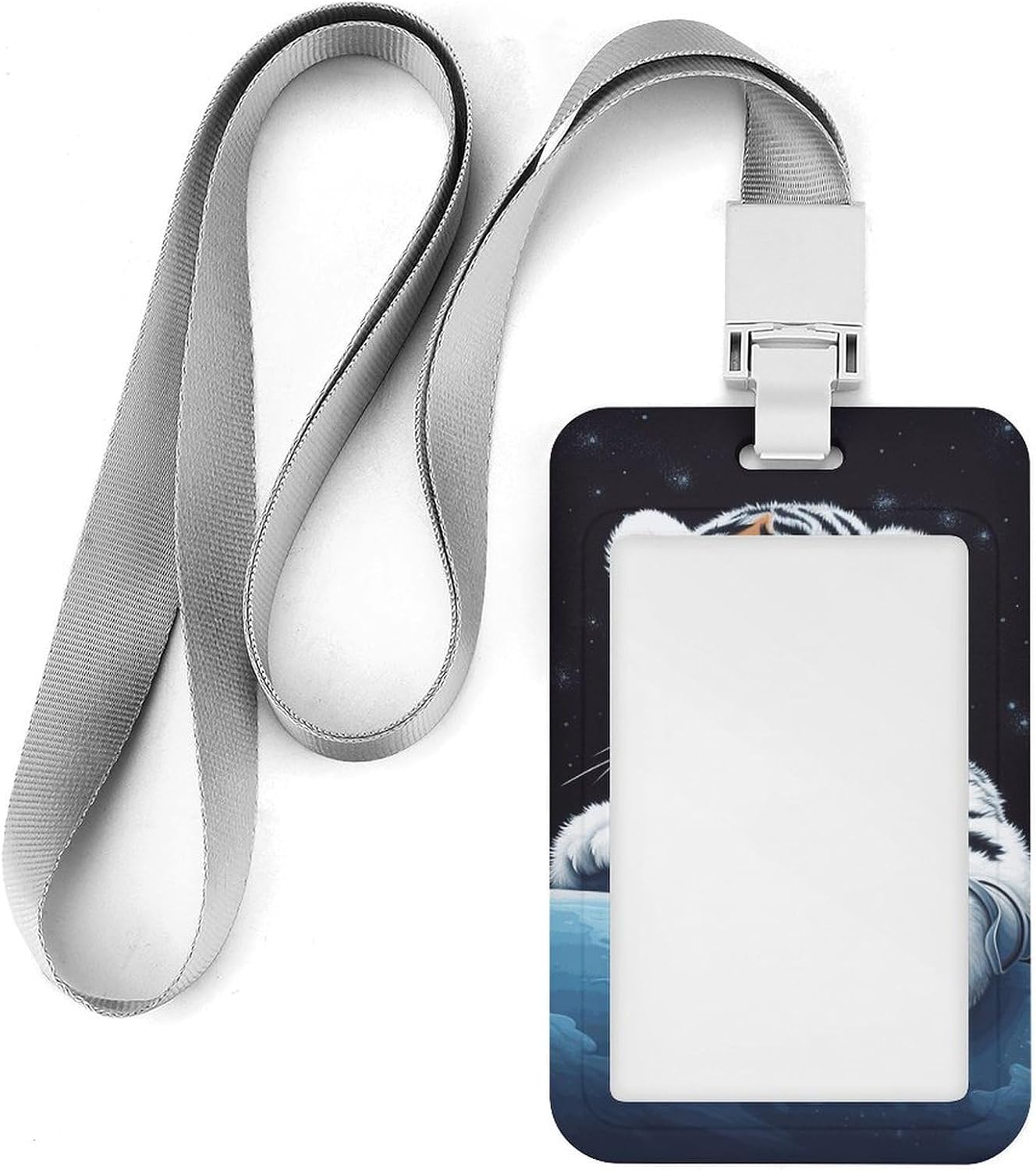 Sliding Tiger Space Id Badge Holder with Breakaway Lanyard image 3
