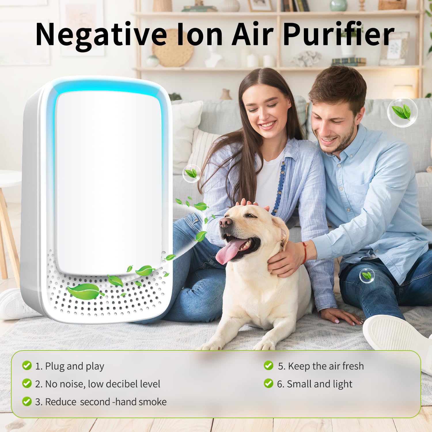 Purificatore d'aria, depuratore d'aria Dayear Plug In Air Purifier, agli ioni negativi, per ufficio, stanza, bagno, animali domestici/3 pezzi