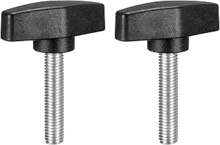 uxcell 2Pcs Clamping Screw Knob, M10 x 50mm Metric Carbon Steel t Shaped Thumb Screws Handle for Quick Remove Hand Tightening Knob Replacement