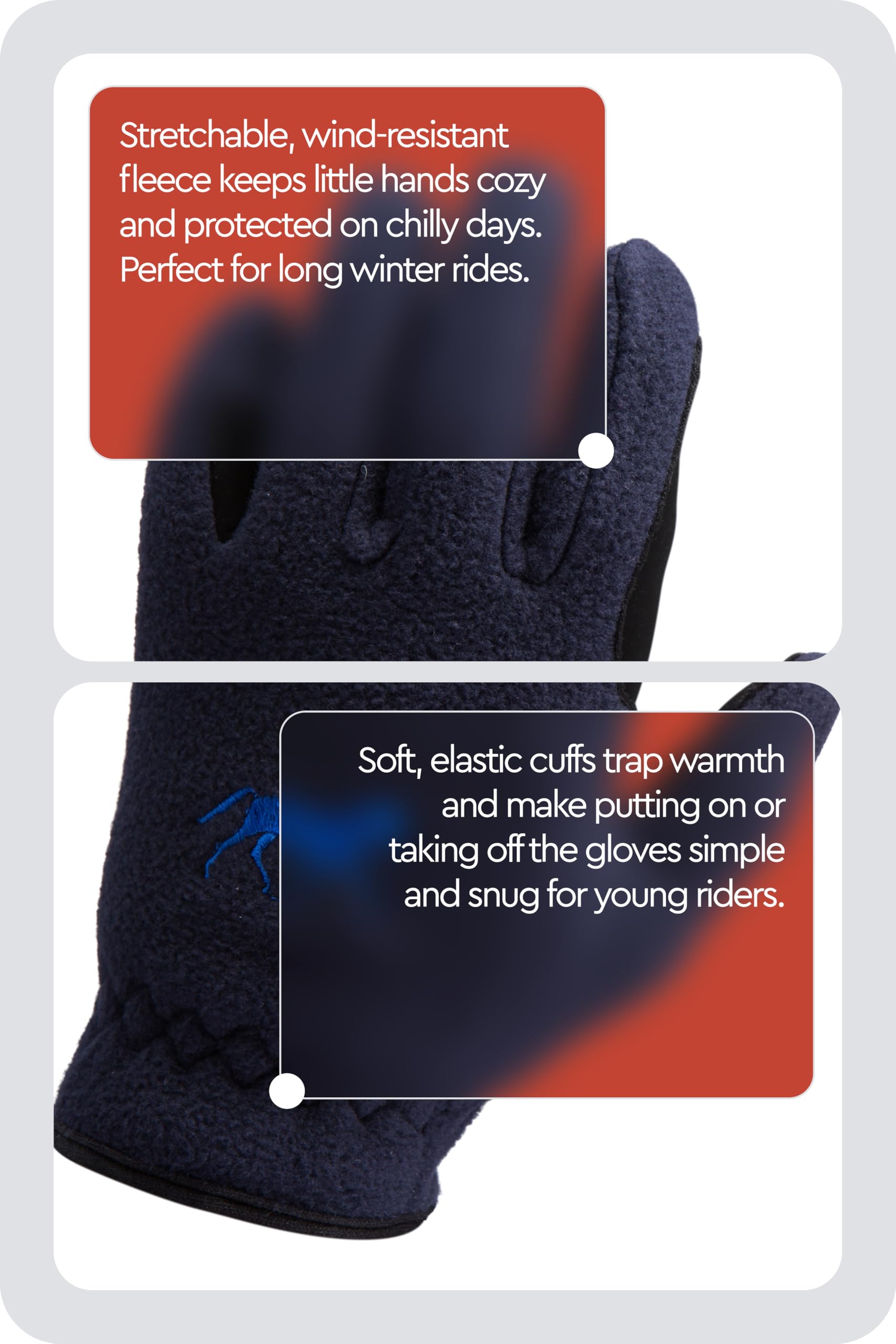HORZE Kids Fleece Gloves