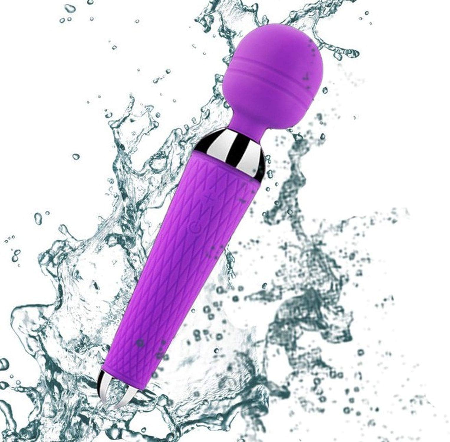 Funny Toys AV Stick 15 Speed Funny Products USB Rechargeable Oral Clit Body Women Magic Wand ST131,Type 1 Purple