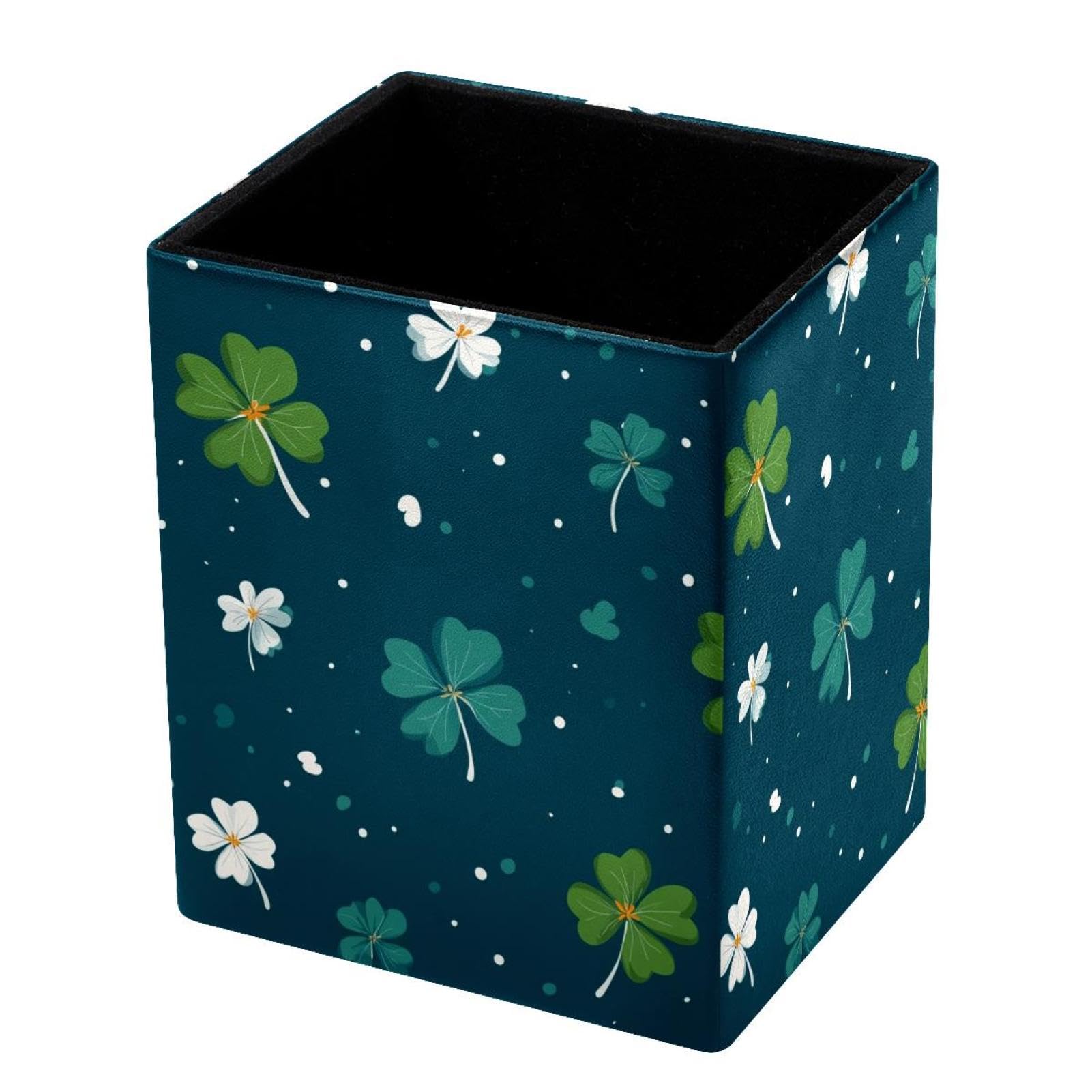VAPOKF Pencil Holders for Desk, St. Patrick's Day Printed Pen Holders Pen Pot Makeup Brushes Storage Desktop Stationery Supplies Organiser for Home Office