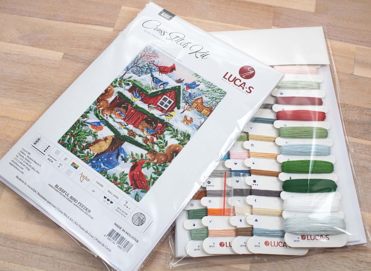 Luca-S Cross Stitch Kit - Blissful Bird Feeder, B2417