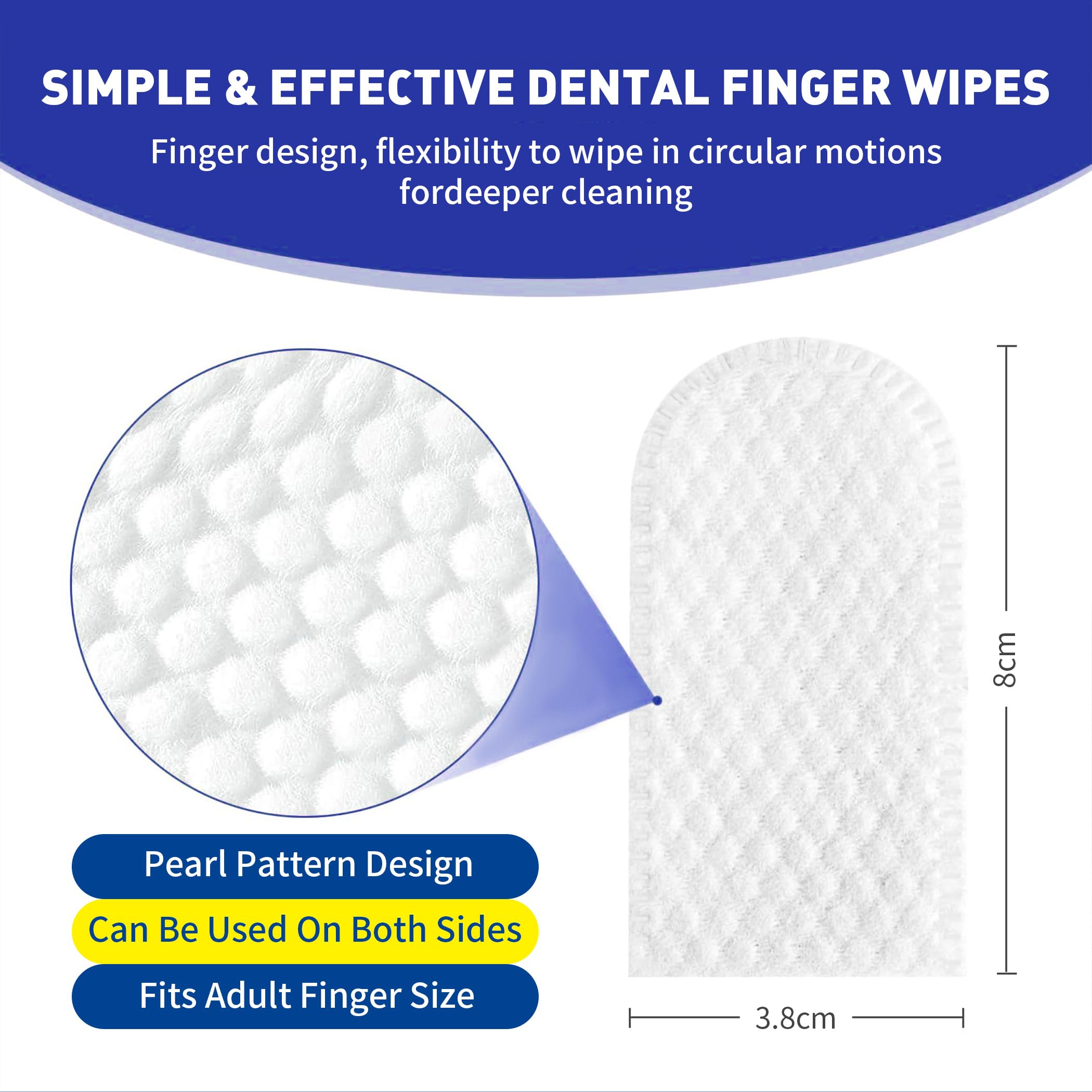 PCpetclear Pet Finger Wipes for Dogs & Cats, No-Rinse, Remove Stain, Disposable Finger Cleaning Wipes to Clean Pets' Teeth - Image 3