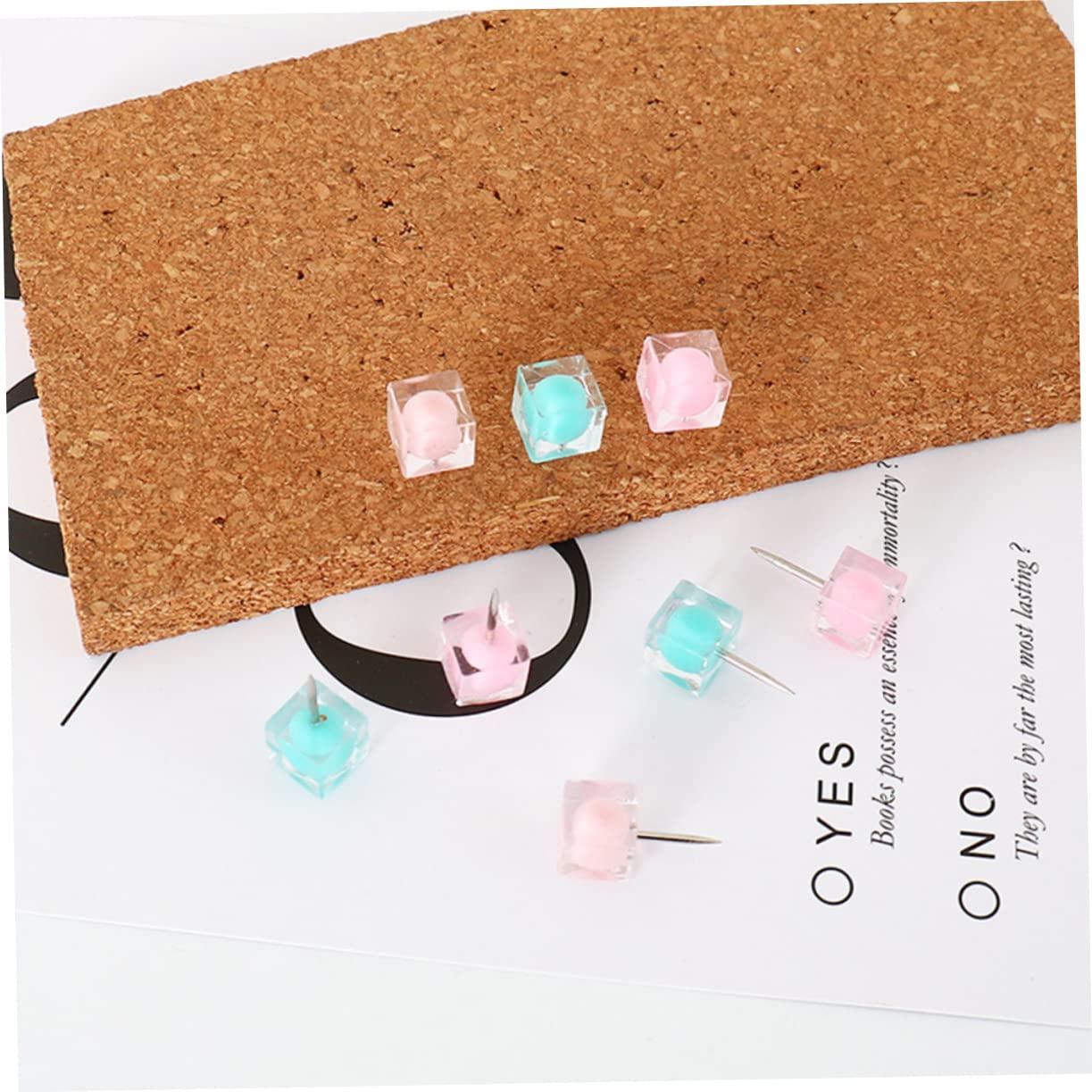 TEHAUX 200stücke Bunte Pushpins Quadratische Thumbtacks Für Pinnwand Fotowand Und Karten Weiche Farbenfrohe Reißnägel Praktischer Aufbewahrungsbox