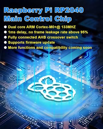 Haute42 Arcade Stick Leverless Controller P12: Leverless Arcade Stick with TURBO & Silent Low-Profile Switches,Arcade Controller for PC/PS3/PS4/Switch Game with Lock Button Support Hot Swap & SOCD