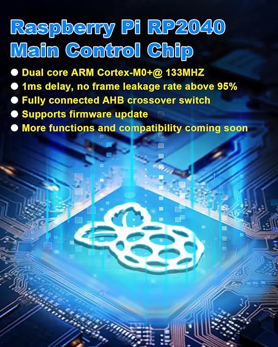 Haute42 Arcade Stick Leverless Controller P12: Leverless Arcade Stick with TURBO & Silent Low-Profile Switches,Arcade Controller for PC/PS3/PS4/Switch Game with Lock Button Support Hot Swap & SOCD