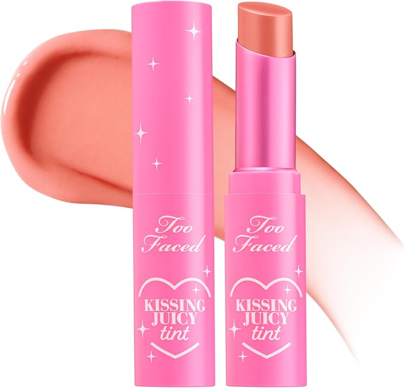Bálsamo labial Kissing Juicy Tint | Mancha de labios hidratante y duradera para color instantáneo + brillo con aromas jugosos, 0.10 onzas
