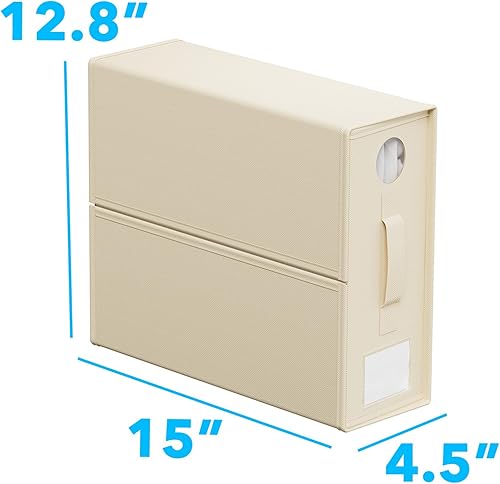 Miniatura 7 de Paquete de 4 organizadores de sábanas y almacenamiento, organizador de carpetas de sábanas para armario de lino, juego de sábanas plegables XL