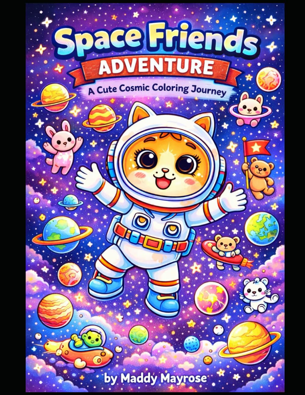 Space Friends Adventure: A Cute Cosmic Coloring Journey