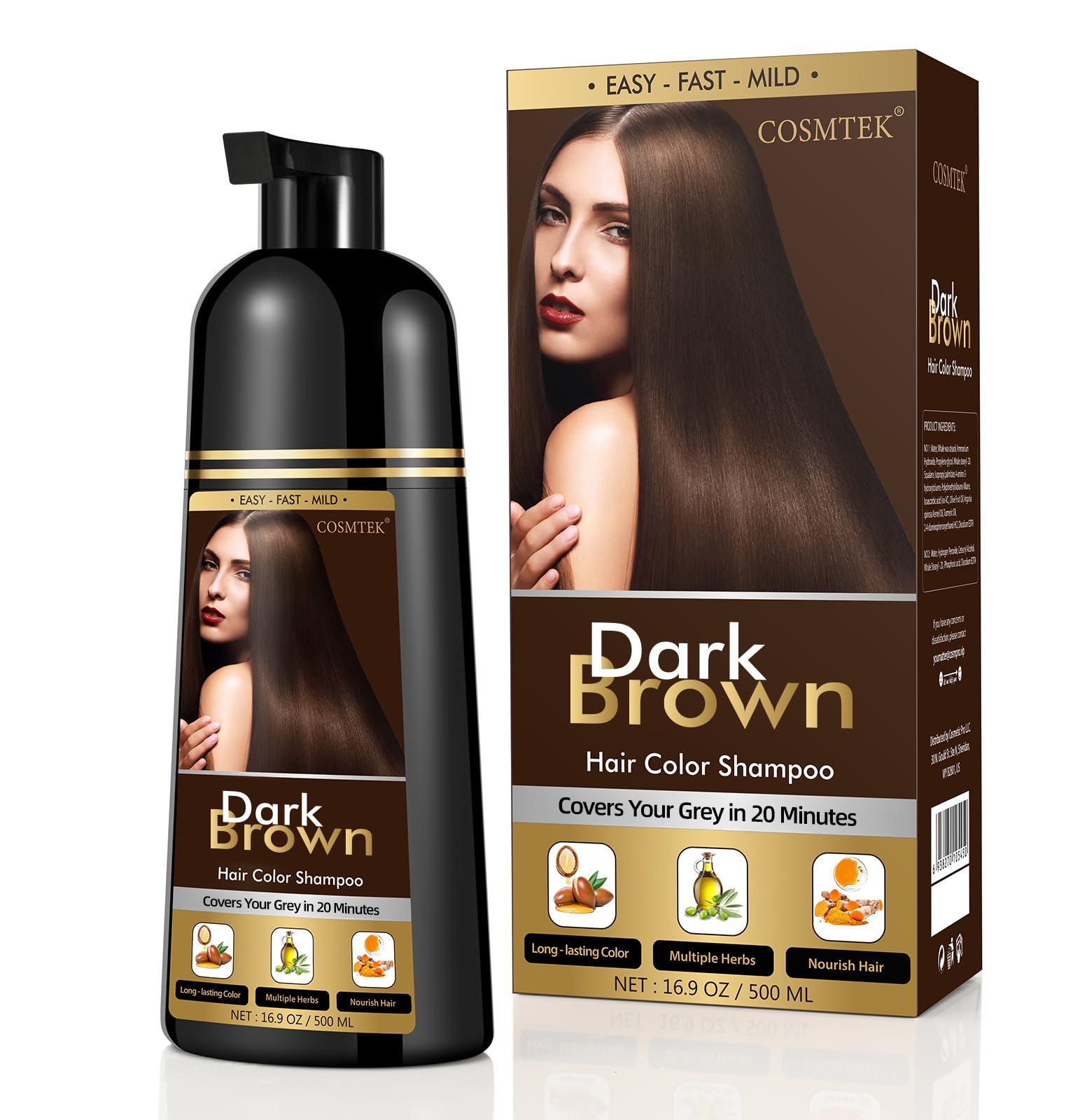 KURO Cream shampoo DARK BROWN ×３ Amazon.com : COSMTEK Dark Brown Hair Dye Shampoo Permanent for