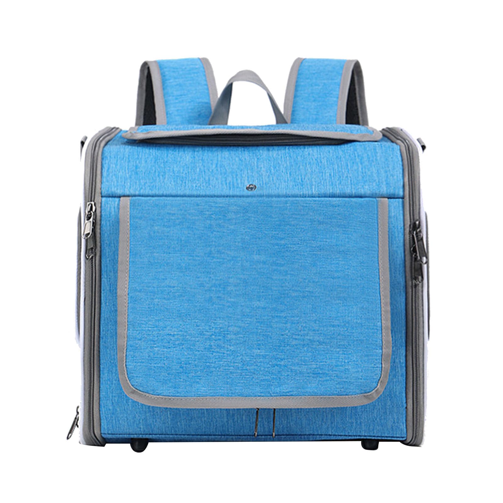 Portabicicletas para Mascotas, Cesta Frontal Expandible con Soporte para Manillar de Liberación Rápida, Tela Oxford Resistente Al Agua para Perros de hasta 8kg (Blue)