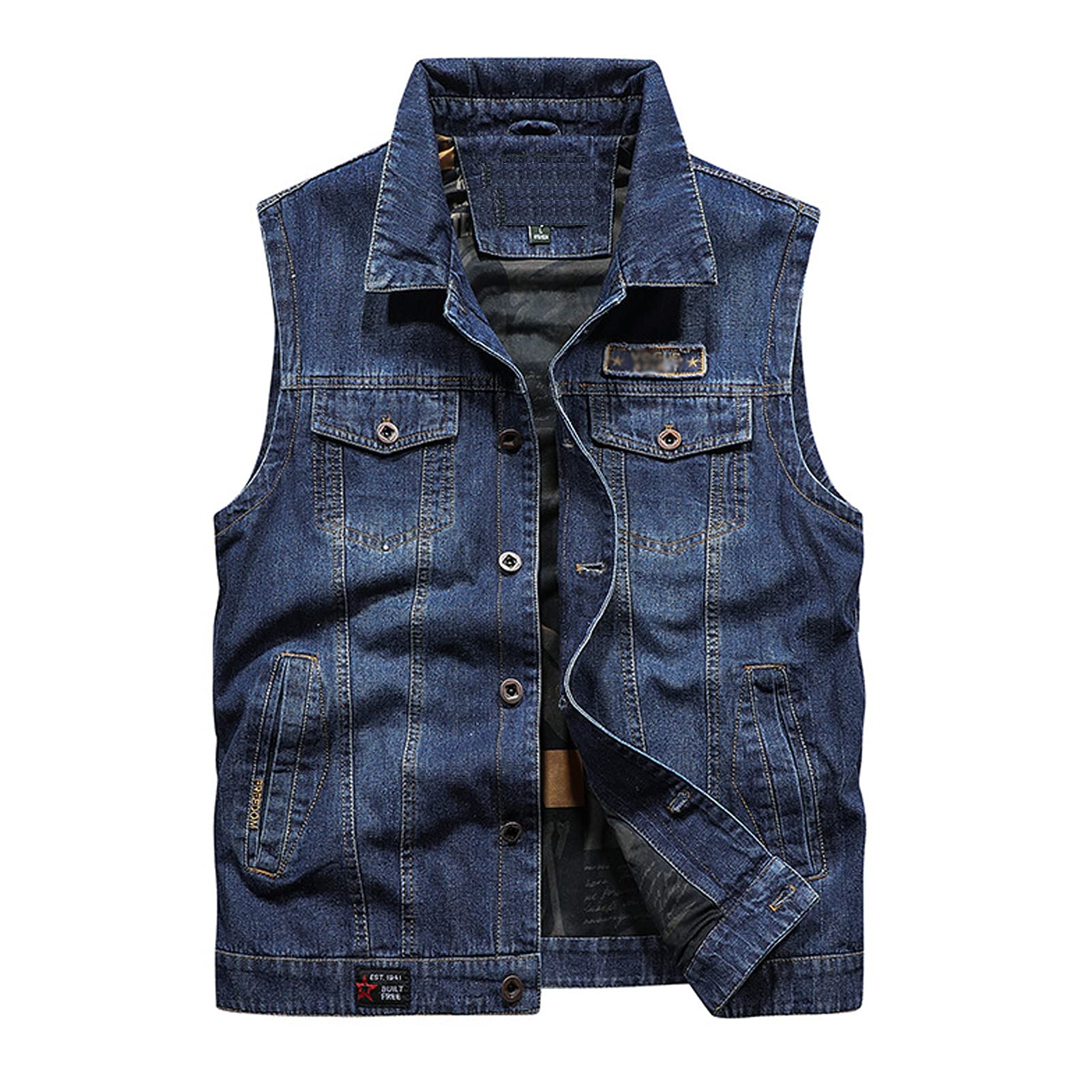 Gilet De Peche Homme Multipoches En Jean Gilet Sans Manche Homme Style