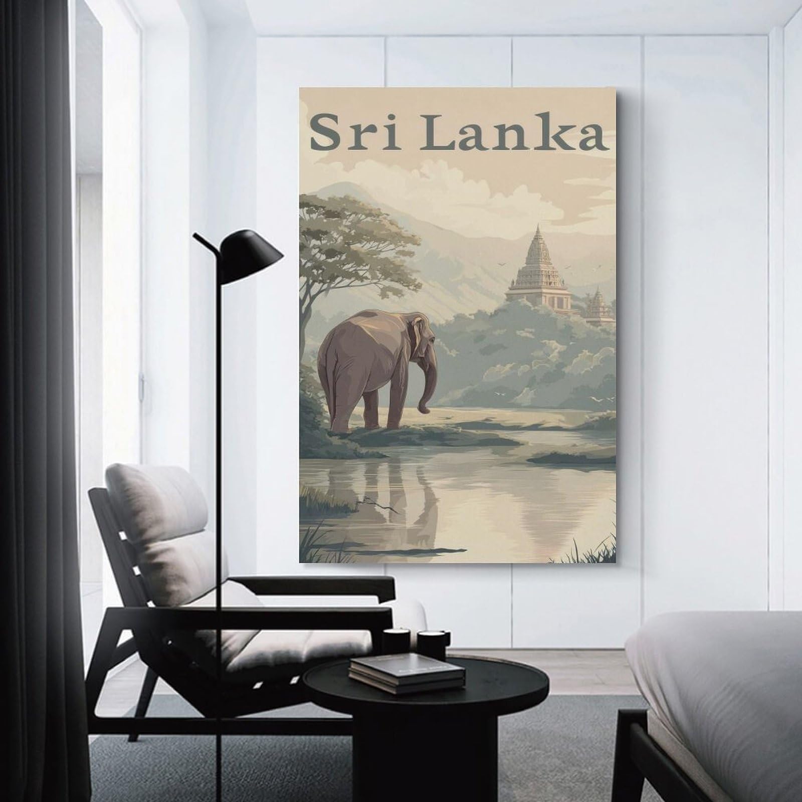 Junmoney Decorative Canvas Print Sri Lanka Travel, 08x12inch(20x30cm), for Entrance Walls, Hall Decor Or Foyers, A Stylish Accent for Home Entrances