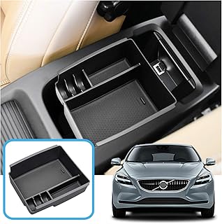 ruiya Volvo ボルボ V40 2013~2019 専用 センター コンソール 中央収納トレイ 内装パーツ アクセサリー 小物入れ ABS素材 ビビリ音なし カスタムパーツ