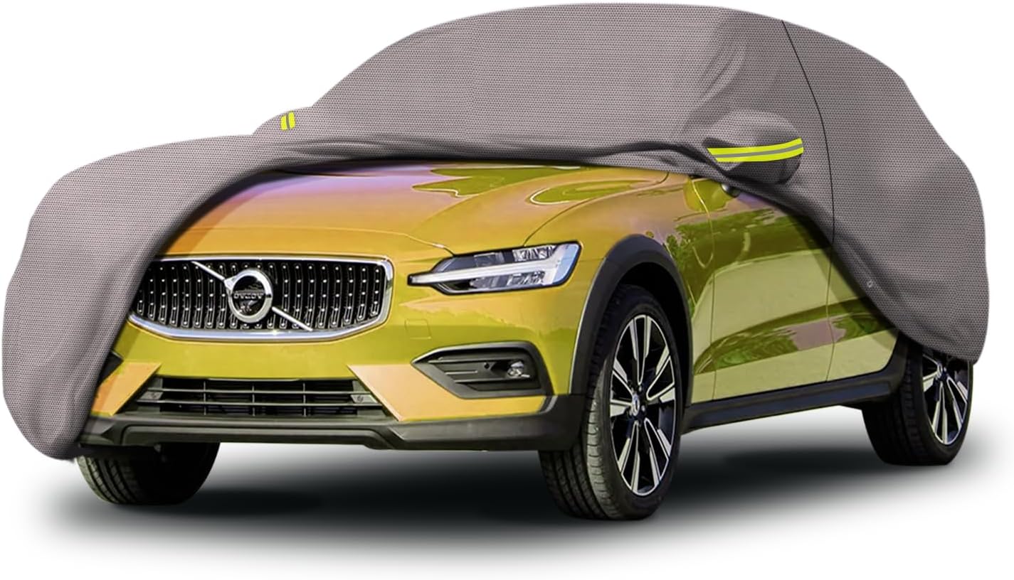 Seal Skin Covers Waterproof Wagon Car Cover, All-Weather UV, Rain & Snow Protection, Windproof, Breathable Fabric, Lock System, Universal Fit (Up to 143" L)
