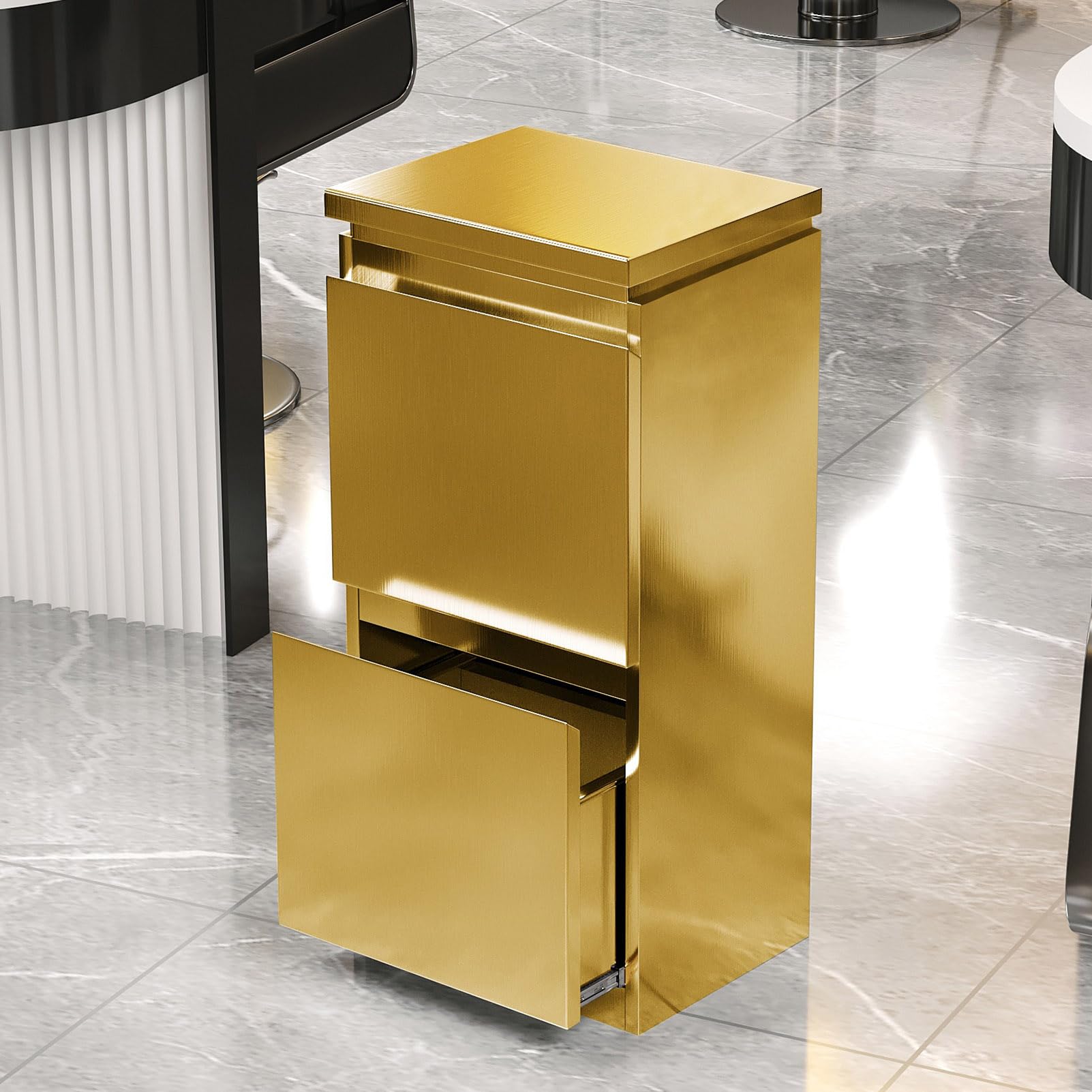 Set di attrezzi da barbiere in acciaio inox con 3 cassetti, armadietto professionale per parrucchieri, tatuatori e organizzazione di attrezzature spa