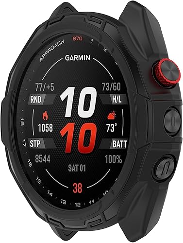 Miniatura 2 de Funda protectora de pantalla compatible con Garmin Approach S70 de 1.850 in, funda protectora completa de TPU de repuesto para accesorios Garmin