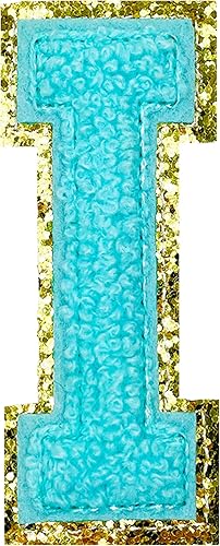 Miniatura 13 de Jongdari Letras termo-adhesivas de felpilla para ropa, parches de letras del alfabeto con brillantina para coser, con adhesivo planchado, 4