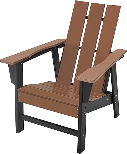 Miniatura 1 de VOQNIS Silla Adirondack para exteriores, sillas de patio de plástico HDPE para fogatas, jardines, cubiertas, resistente a la intemperie del mar,