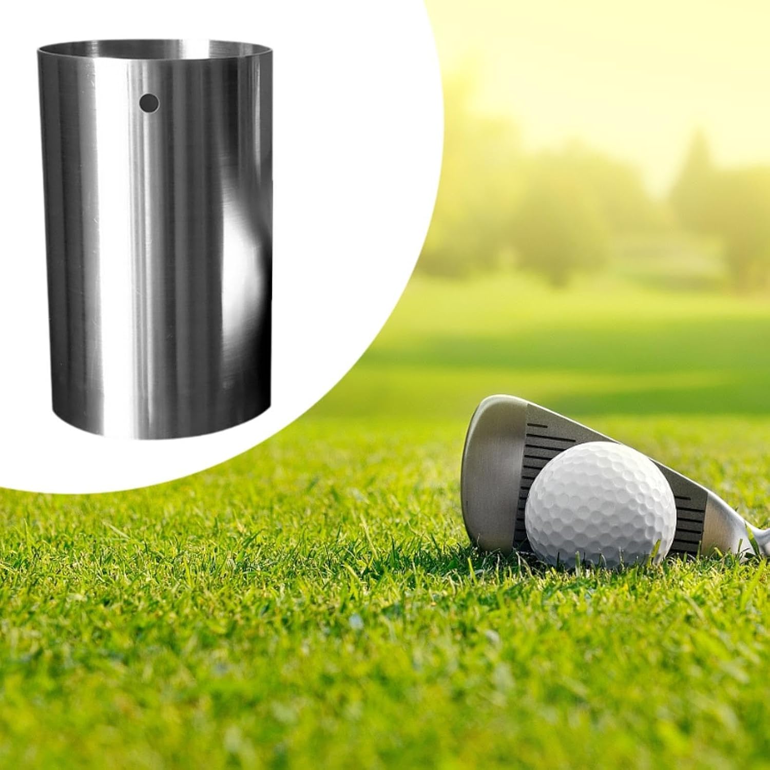 Generic Golf Hole Cup Putt Training Hole Cup Golf Putting Green Cup for Practice Hitting, Hole Diameter 19mm