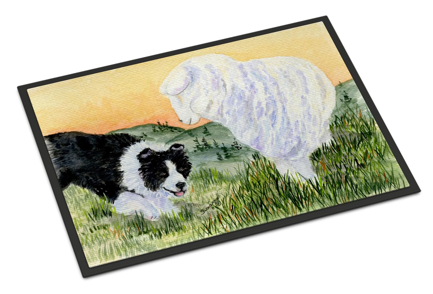 Caroline's Treasures SS8103MAT Border Collie - Zerbino per interni ed esterni, 45,7 x 68,6 cm, multicolore