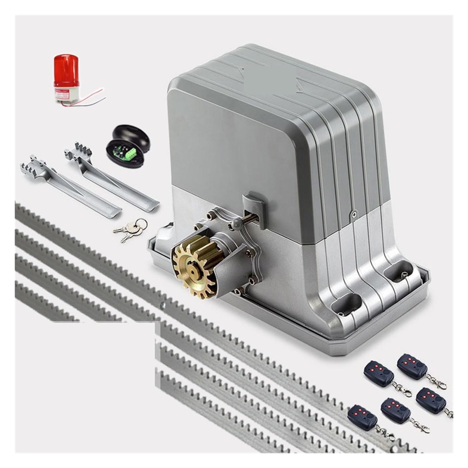 Eccellenza Uso Cremagliera con cerniera in acciaio Sposta apricancello Porte Automazione Macchina for cancelli scorrevoli Resistente al freddo kit rack Ampia applicabilità(Silver)