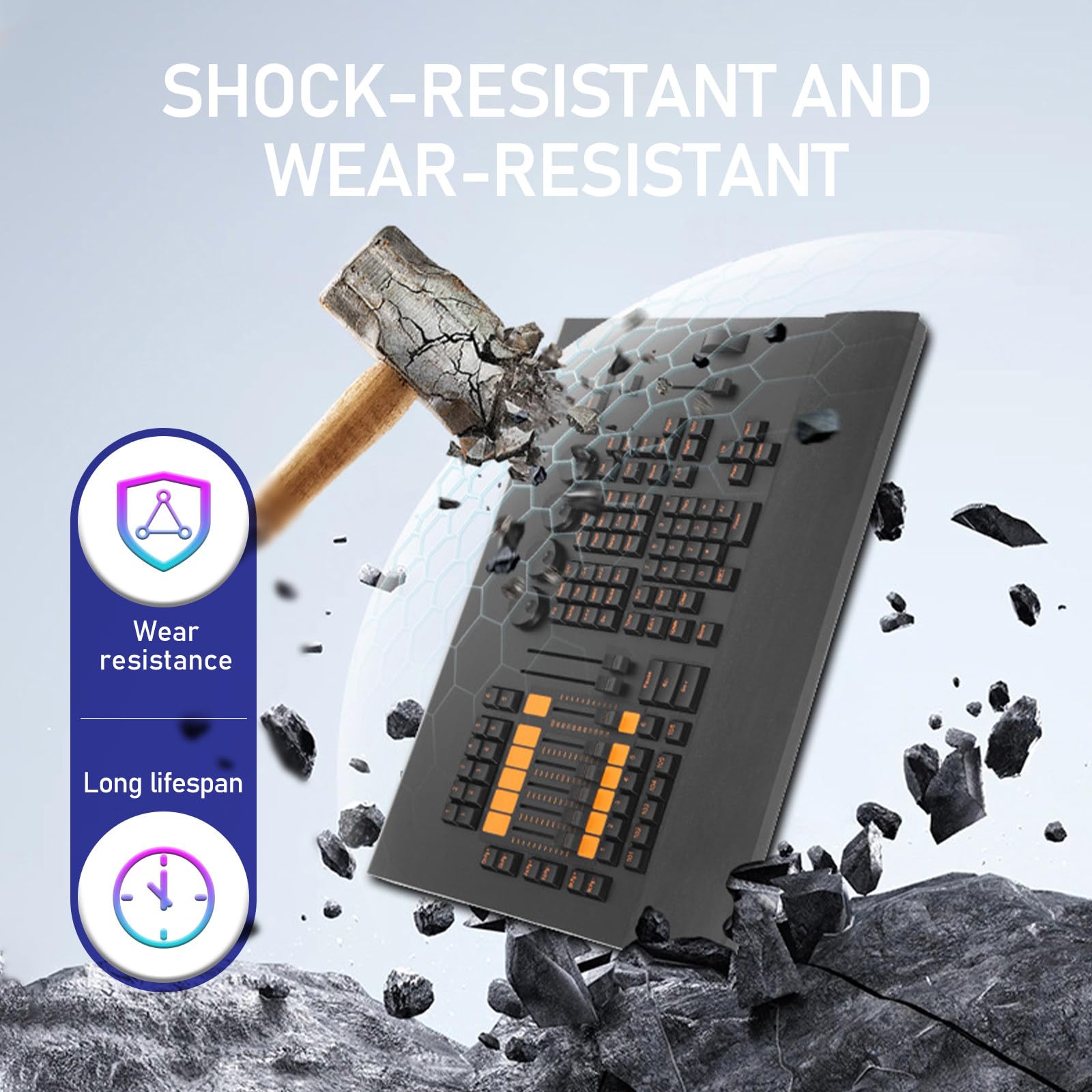 Consola de mezcla de iluminación para grabación de música, compatible con pantalla externa, control versátil y funciones de mezcla
