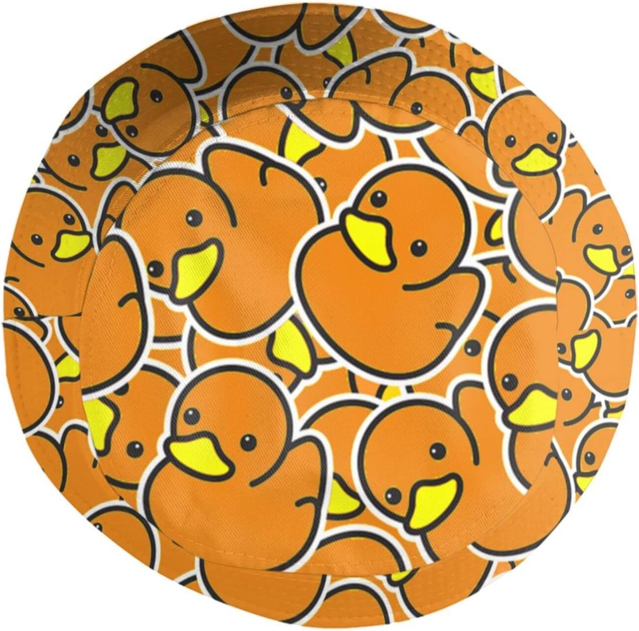 Orage-red Ducky Bucket Hat Fisherman Hat Beach Travel Sun Hat Outdoor Cap for Adults Men Women - Image 5