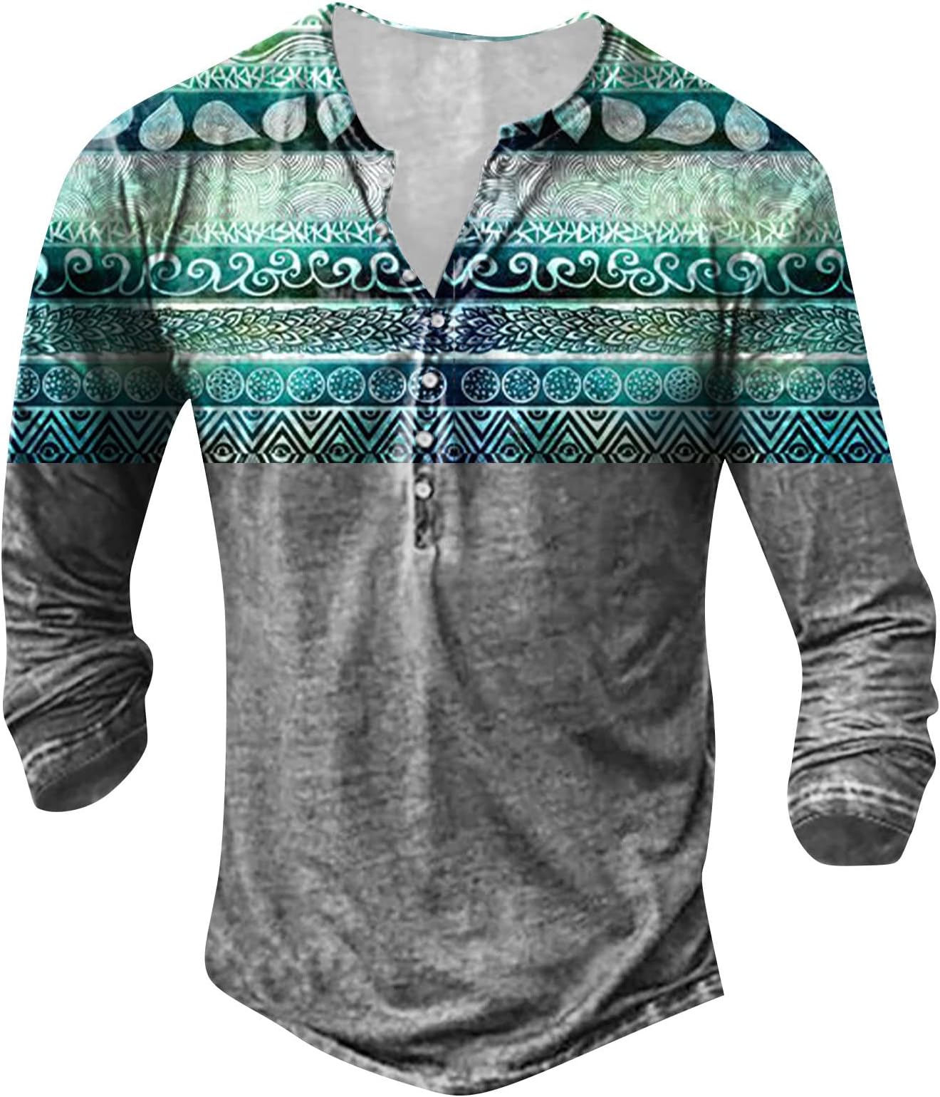 Men's Long Sleeve Graphic and Embroidered Fashion T-Shirt Spring and Autumn Long Sleeve Printed Pullover Top