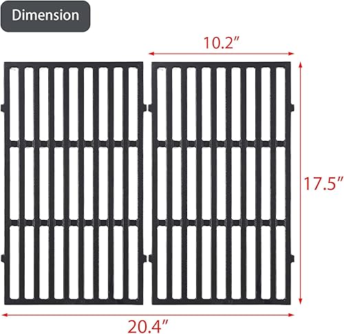 Miniatura 3 de Charbrofire 7637 Rejillas de parrilla Spirit 200 Series Piezas de repuesto para Weber Spirit E-210 E-215 E-220 S-210 S-215 Spirit II E-210 II E-220