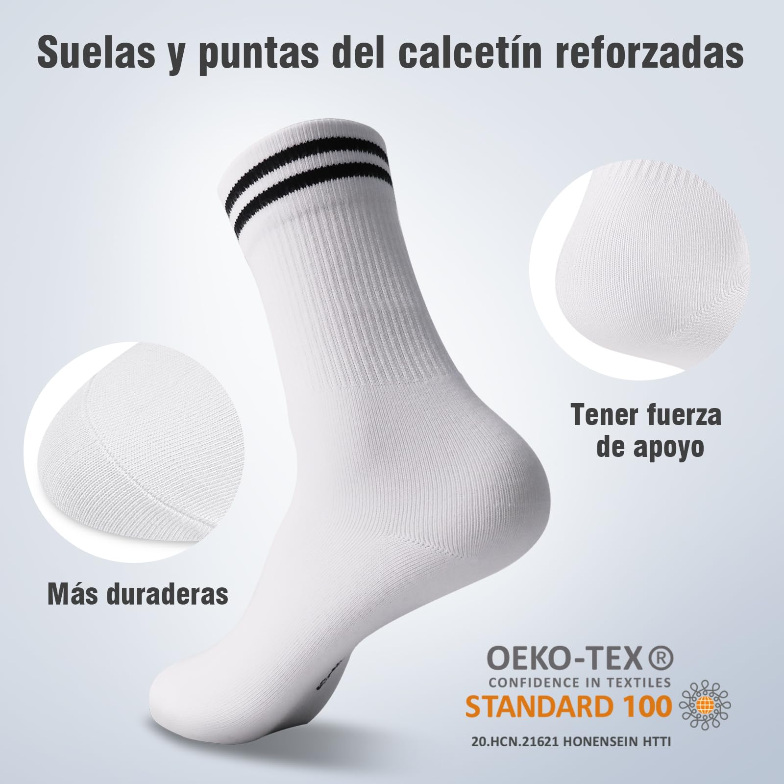 Smart Sir calcetines hombre,calcetines deporte mujer,calcetines deporte hombre（Pack de 4/8）,calcetines hombre algodon blancos tennis,cómodos y cálidos