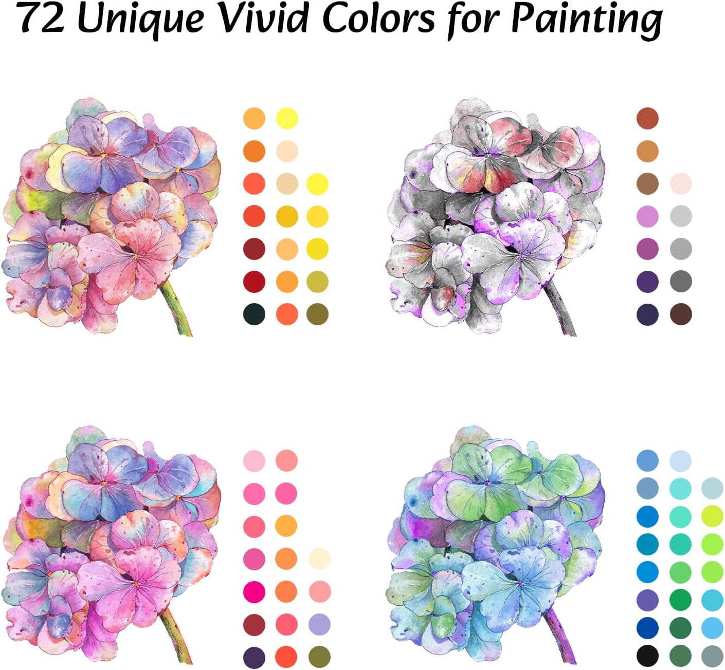 Markers for Adult Coloring Books No Bleeding, 72 Colors Dual Tip Coloring Markers for Adults, Brush&Fine Tip Art Supplies for Calligraphy, Journaling, Sketching, Christmas Gifts for Teens with Case - Image 2