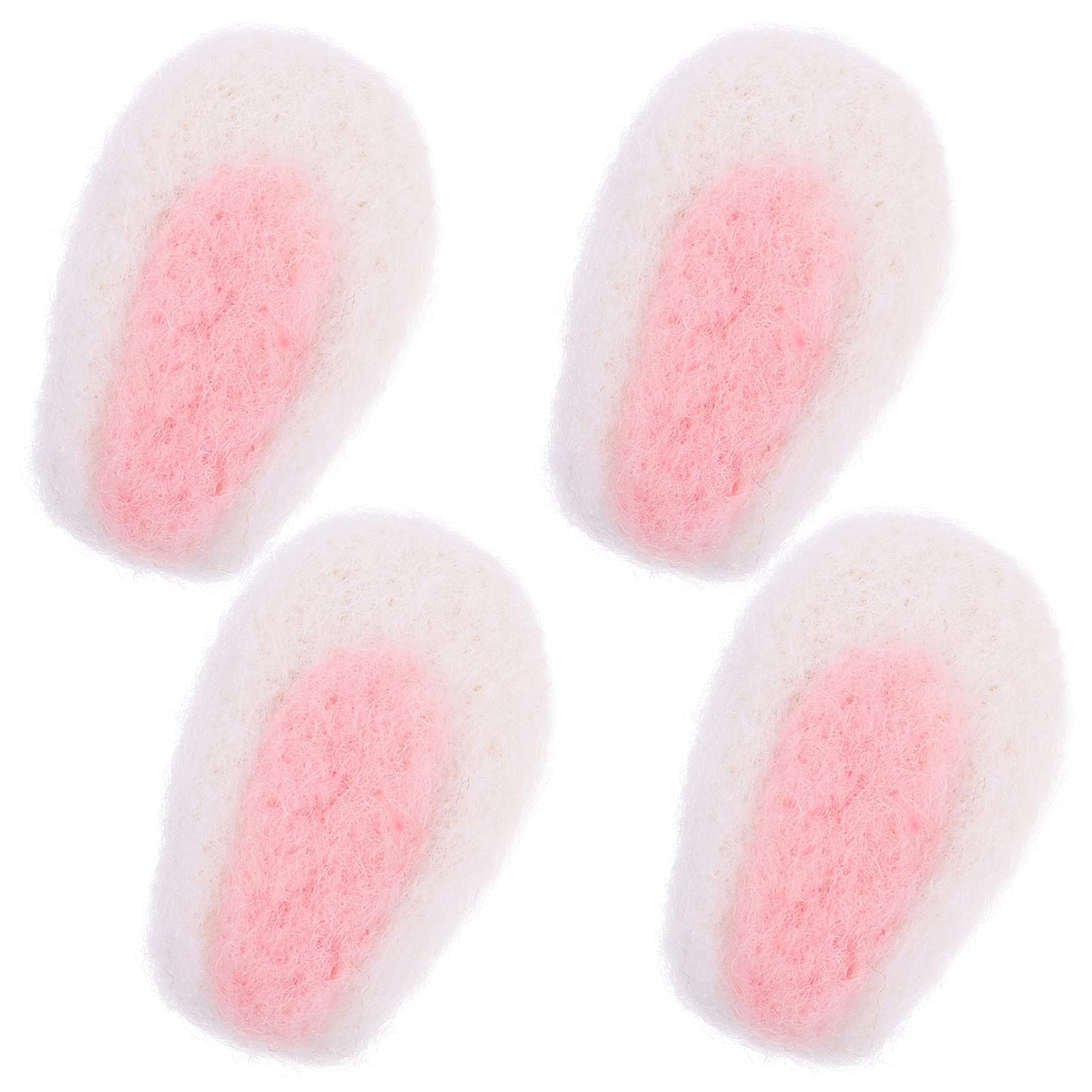 COHEALI 8 Pcs Wool Felt Fun Plush Bunny Ears Cute Bendable Bunny for Baby Bulk Scrunchies Animal Ear Headband Garment Baby Items Tiara Hair Band Accessory Decorate White Cosplay Child