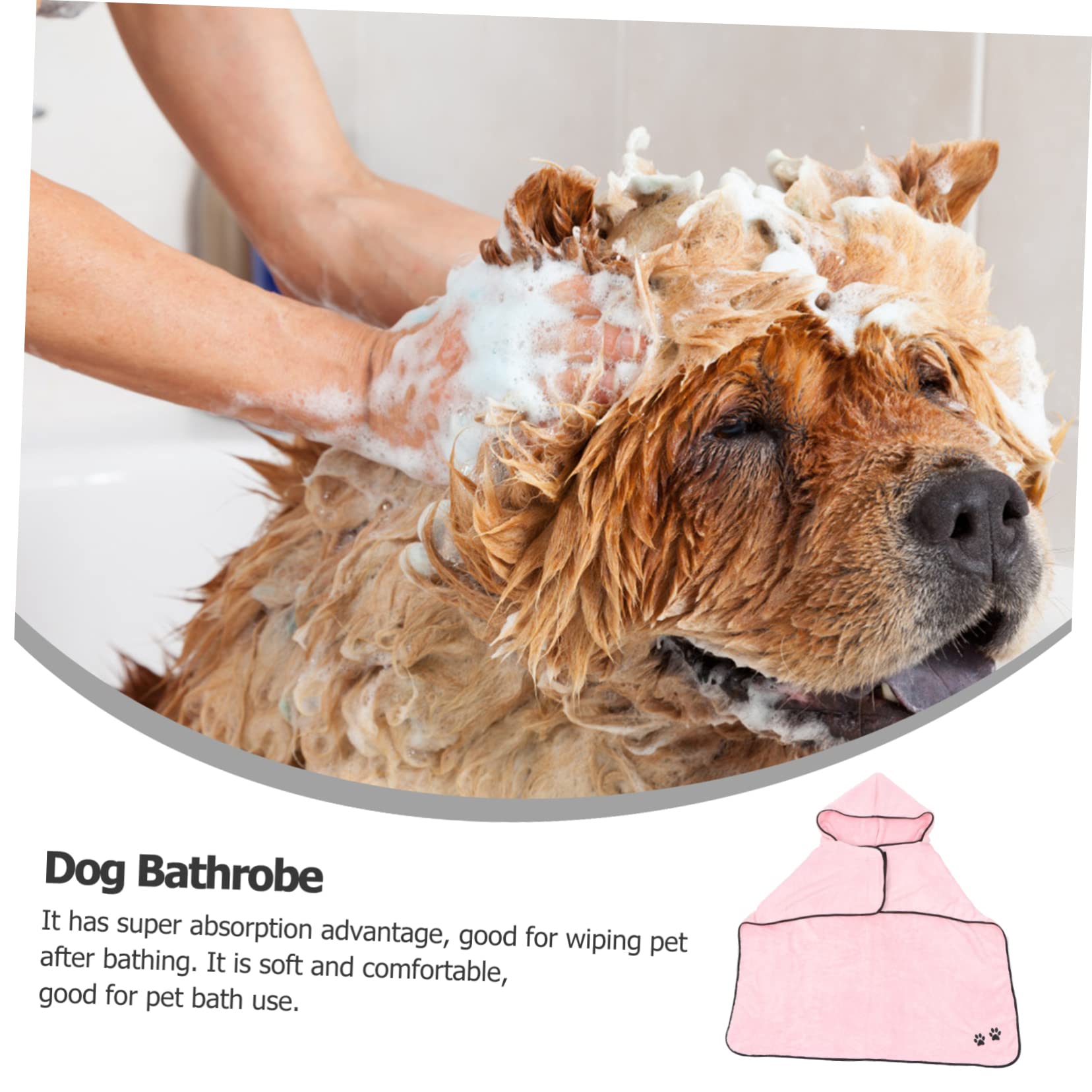 FOMIYES Lot De 2 Peignoirs pour Animaux De Compagnie Serviette De Bain pour Chien Et Chiot Serviette De Bain À Séchage Rapide pour Animaux De Compagnie