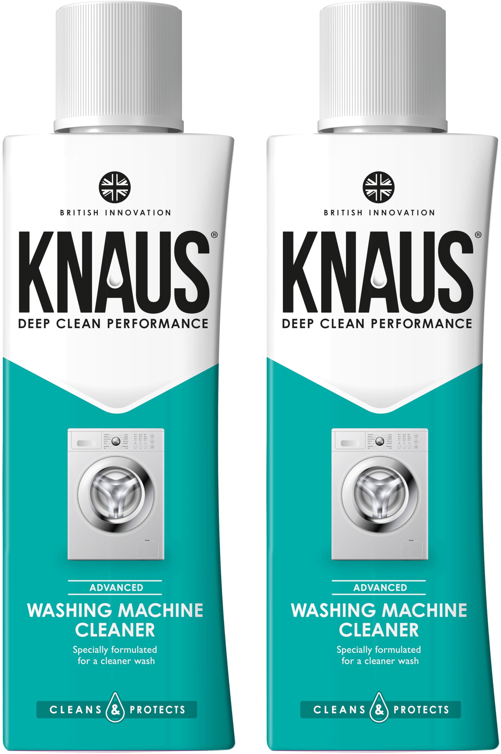 KNAUS 5-in-1 Washing Machine Cleaner (2-Pack, 6 Total Doses) | Deep Cleans & Descales | Removes Limescale, Mould, Grime & Odours