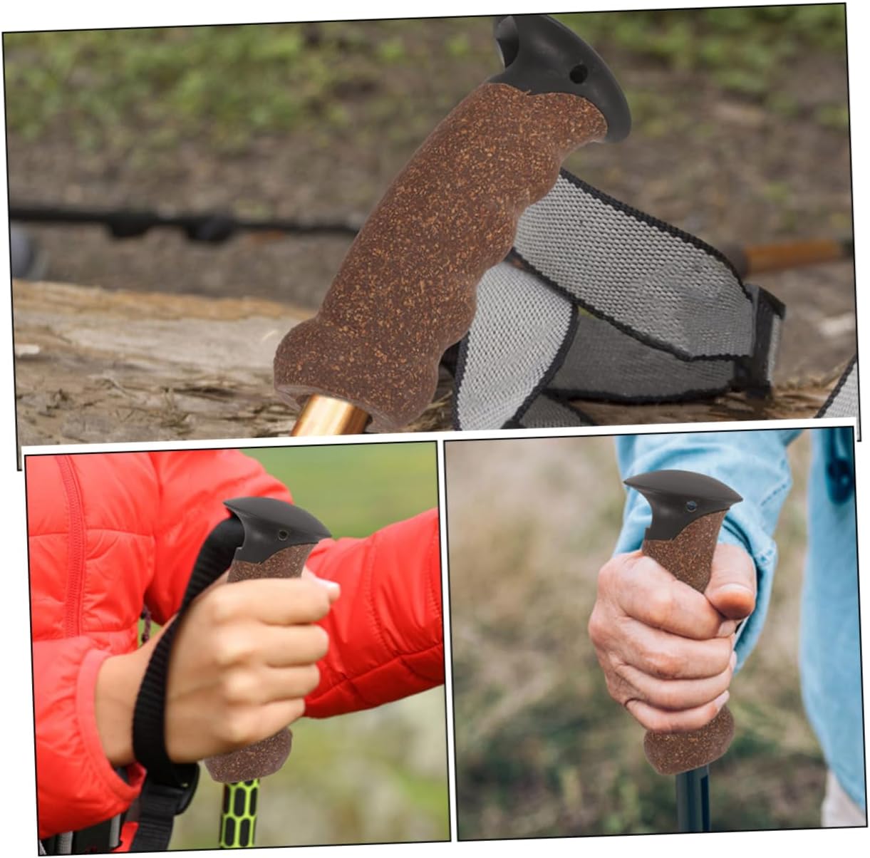 Hiking Stick Cork Handle Trekking Pole Cane Grip Replacement Handle for Trekking Pole